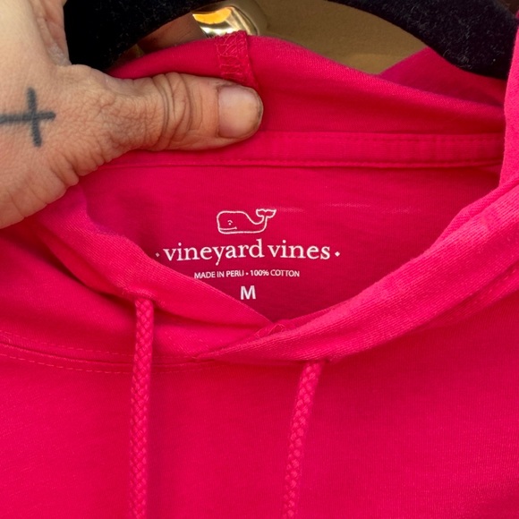 Vineyard Vines Pink Long-Sleeve Hooded Pocket Tee - Picture 4 of 4